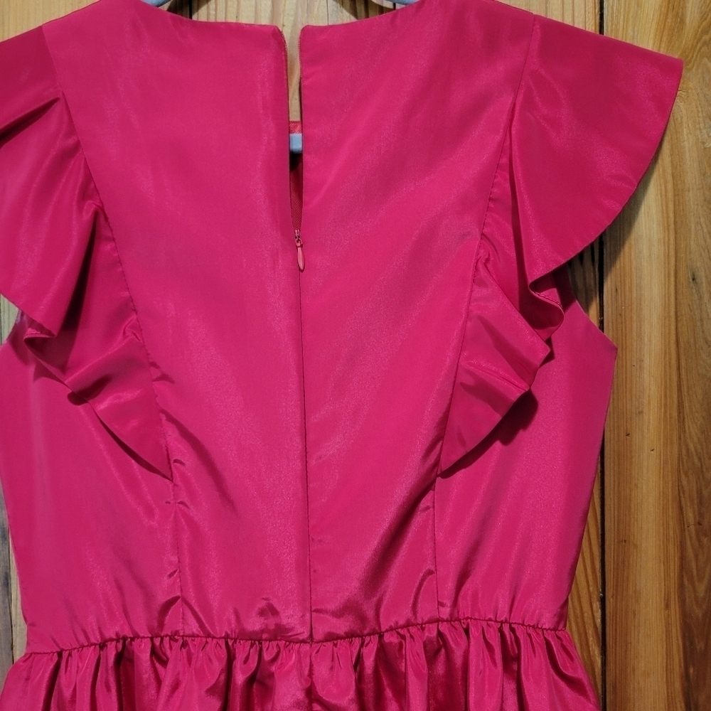 ZARA Red Ruffle Dress - Picture 6 of 11